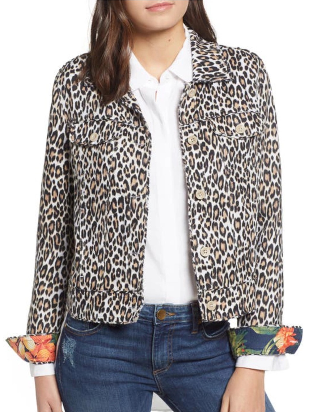 ☀️ Tommy Bahama Pacific Leopard Two Palms Raw Edge Jacket